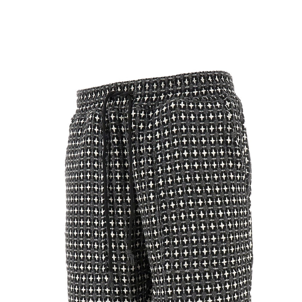 Pantalone in misto lana jacquard