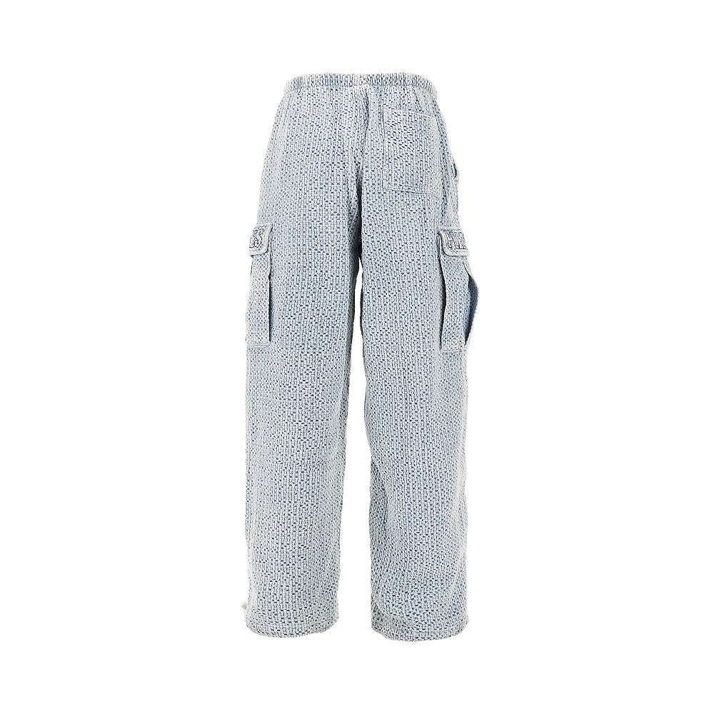Woven chambray cargo pants