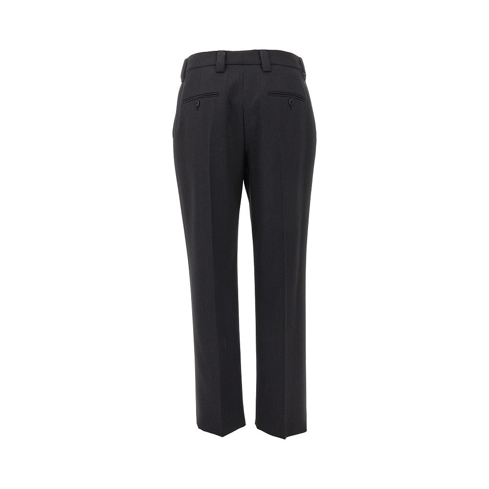 Gabardine pants with safety pin