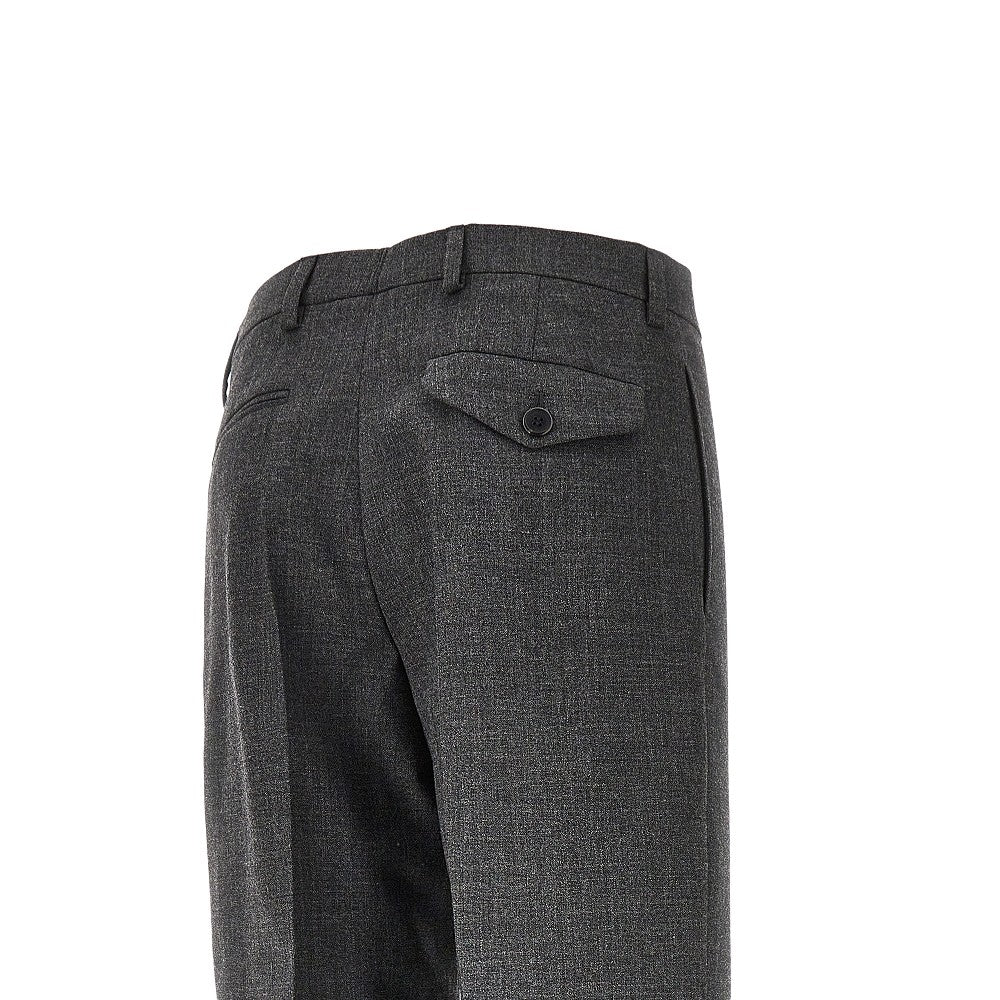 Wool canvas tailored pants