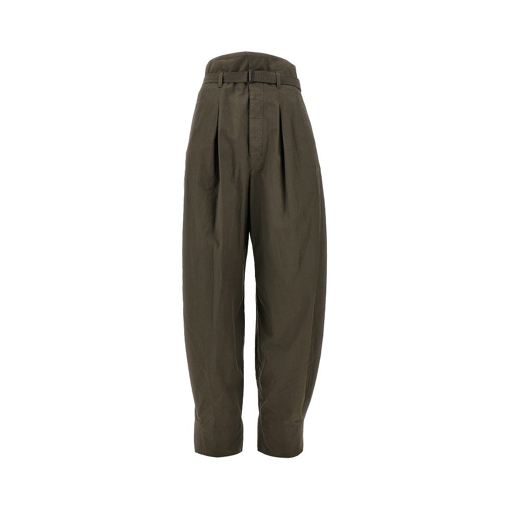 Pantalone a vita alta in popeline
