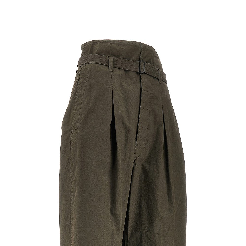 Pantalone a vita alta in popeline