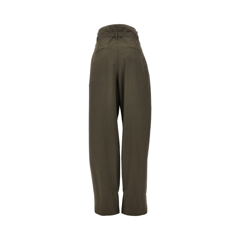 Pantalone a vita alta in popeline