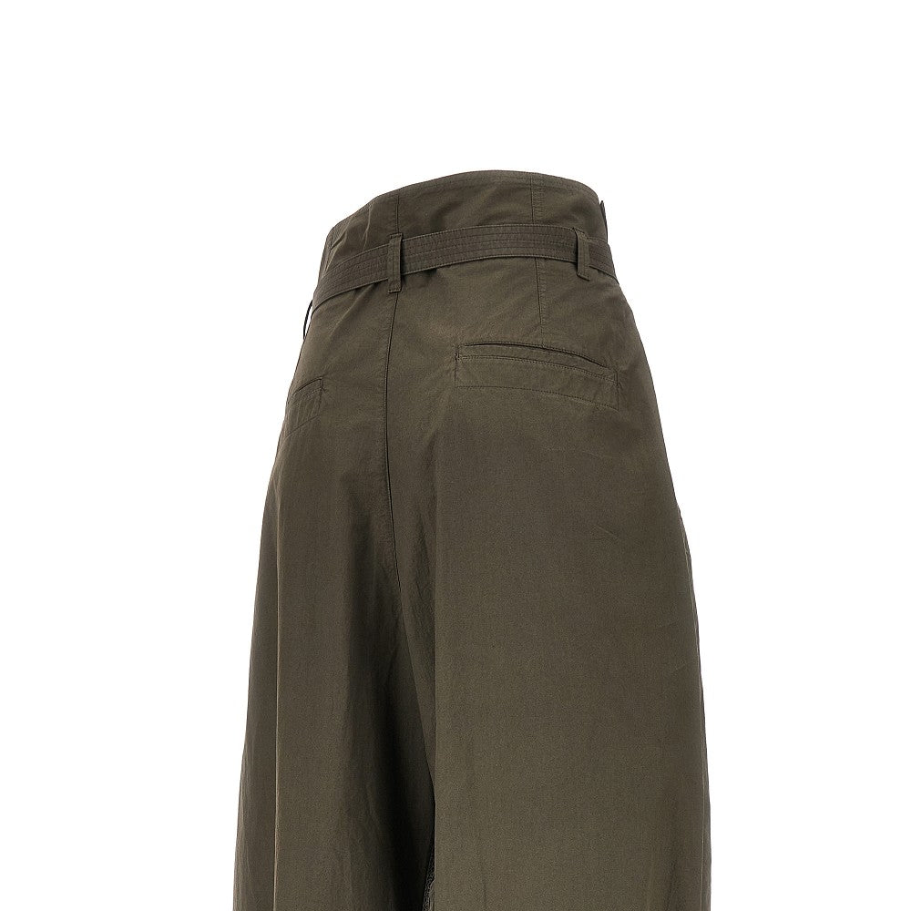 Pantalone a vita alta in popeline