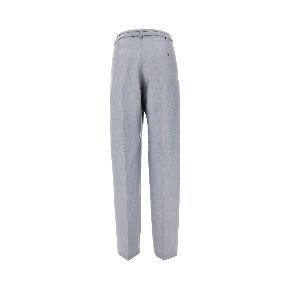Pantalone in misto lana con cintura