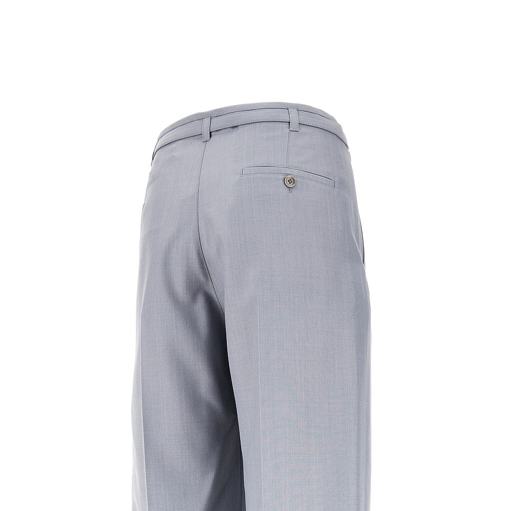 Pantalone in misto lana con cintura