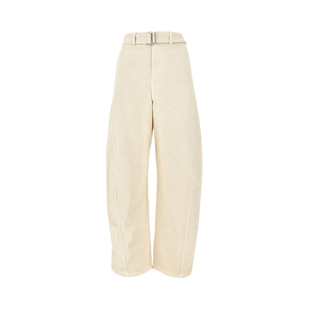 Pantalone 'Twisted' in denim con cintura