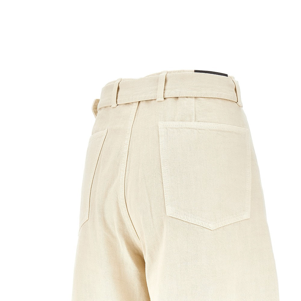 Pantalone 'Twisted' in denim con cintura