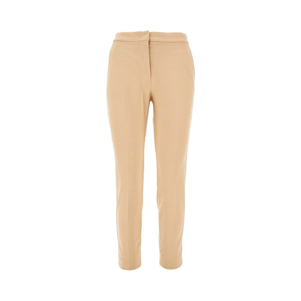 Pantalone cropped in jersey di viscosa