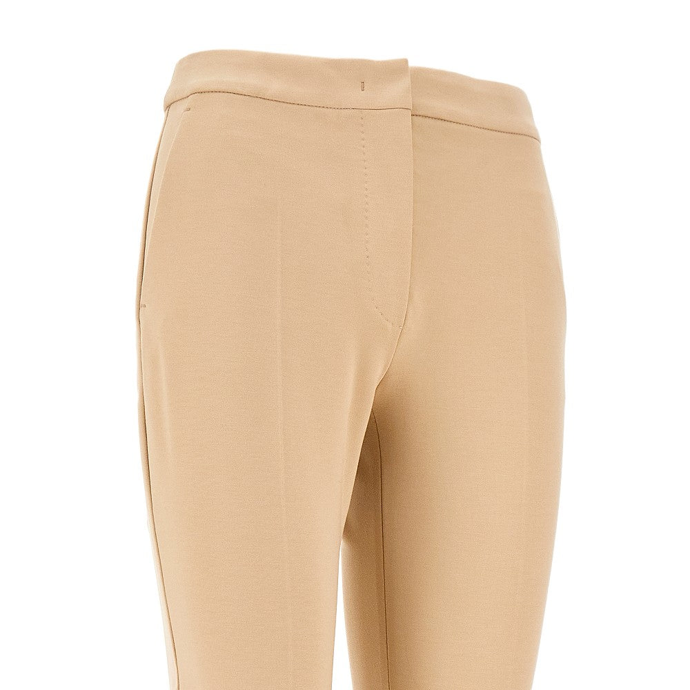 Pantalone cropped in jersey di viscosa