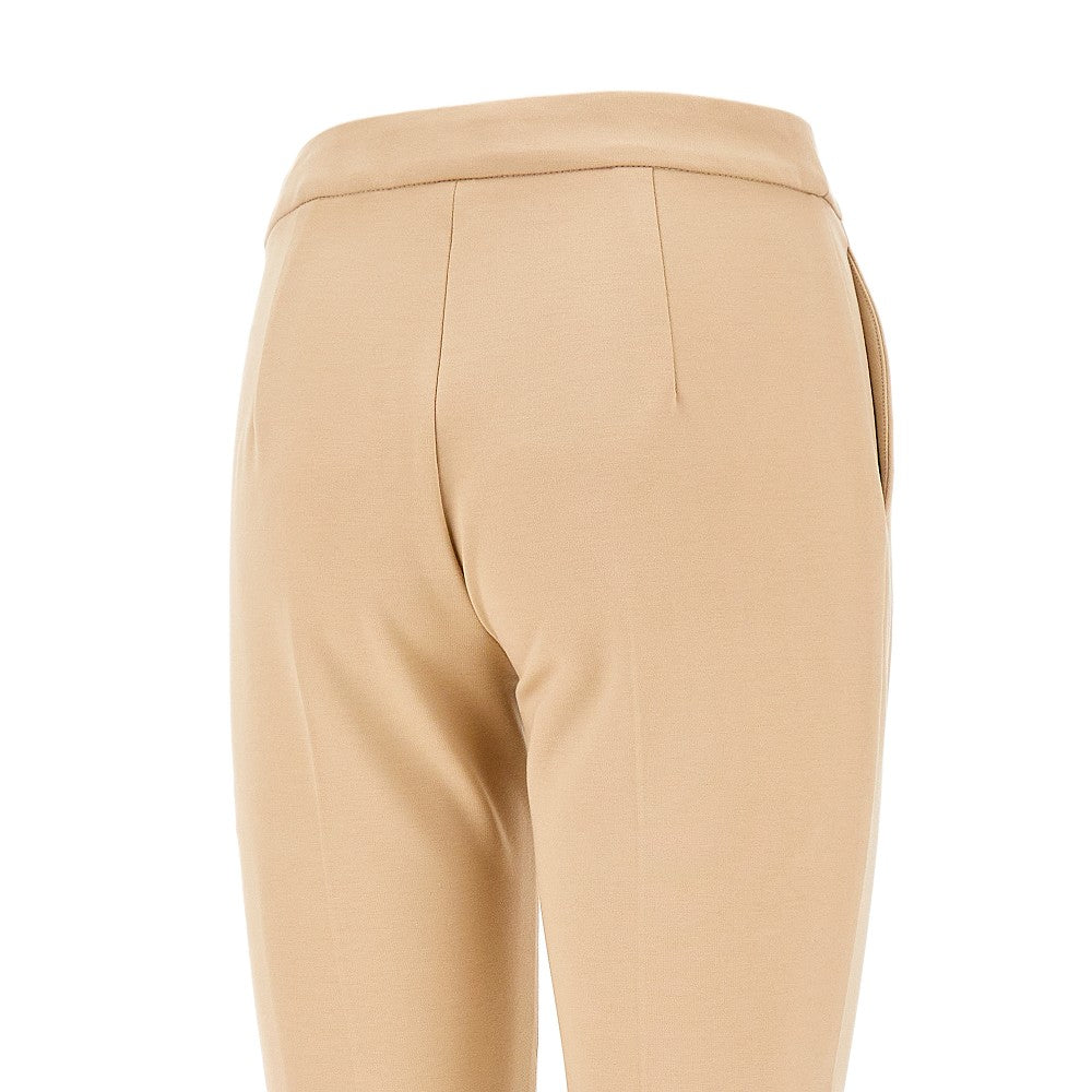Pantalone cropped in jersey di viscosa