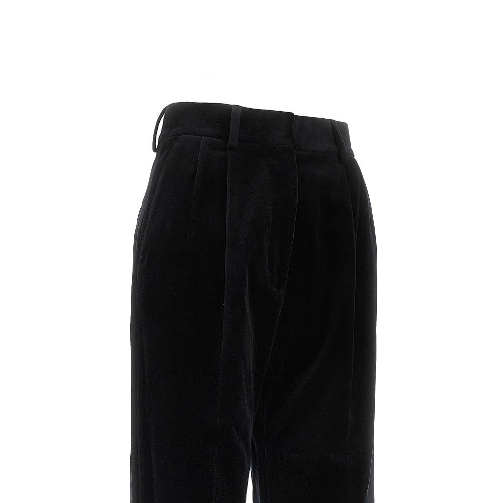 'Fox' velvet pants with darts