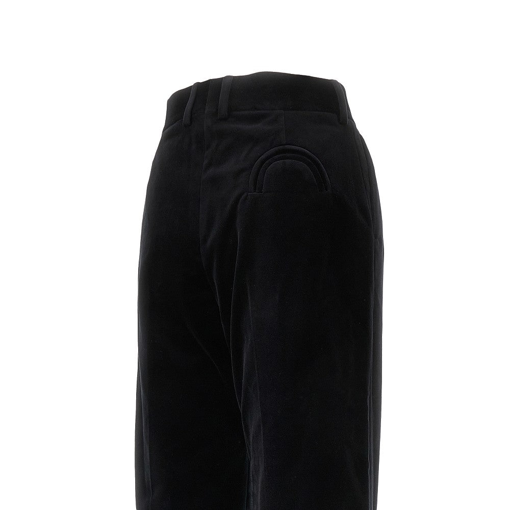 'Fox' velvet pants with darts