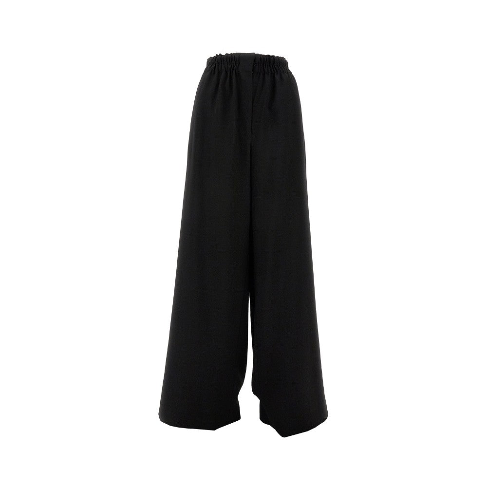 Pantalone in lana con gamba oversize