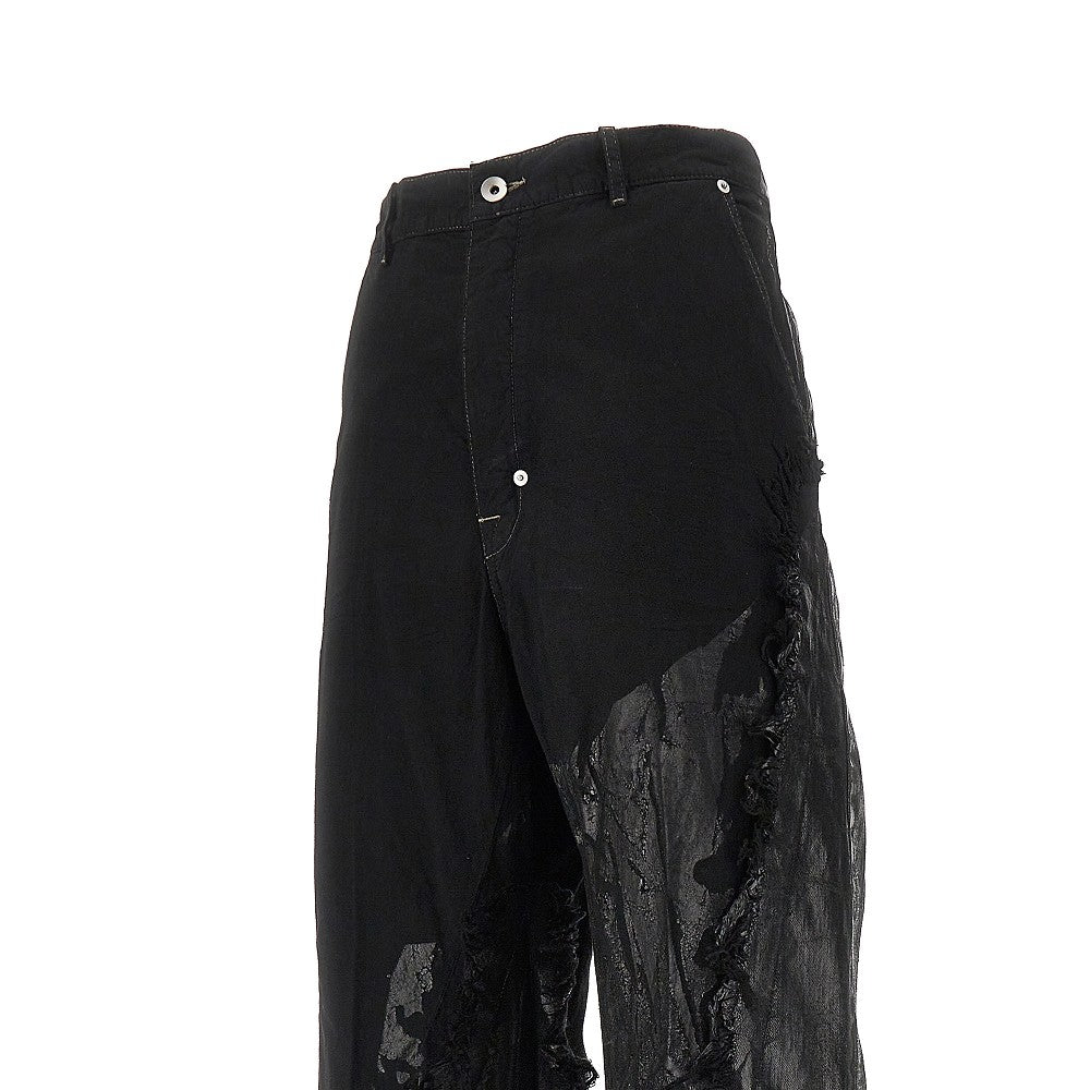 Pantalone 'Joris' in denim e tela