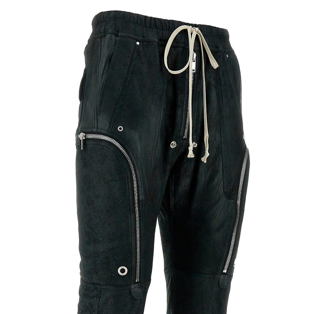 'Bauhaus' leather cargo pants