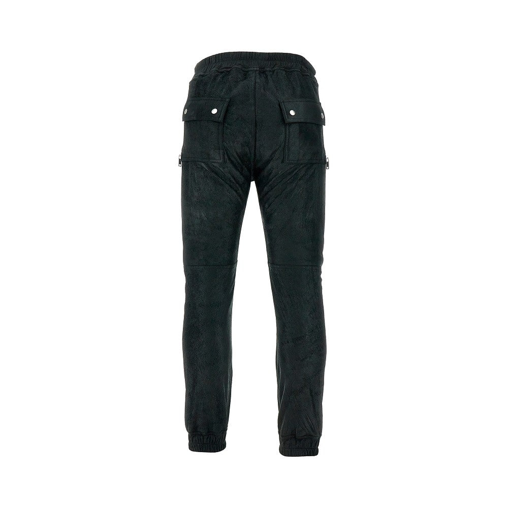 'Bauhaus' leather cargo pants