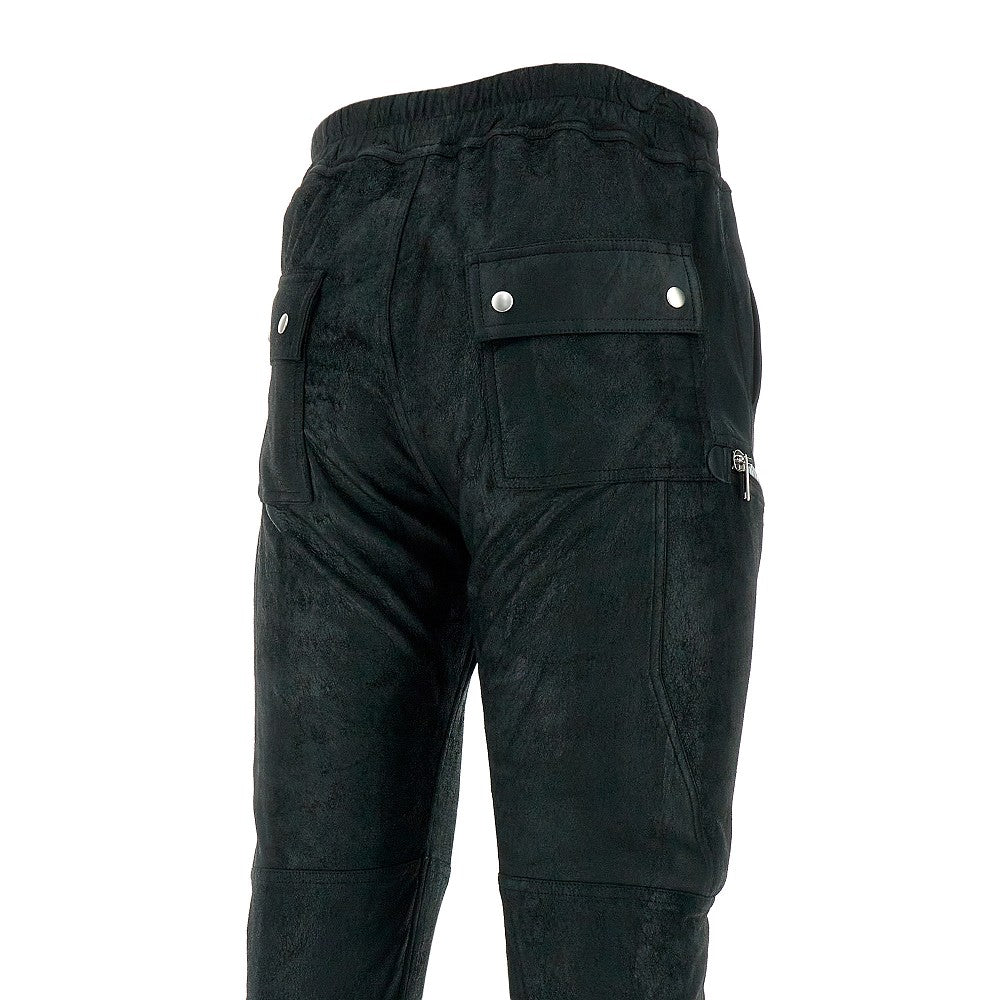 'Bauhaus' leather cargo pants