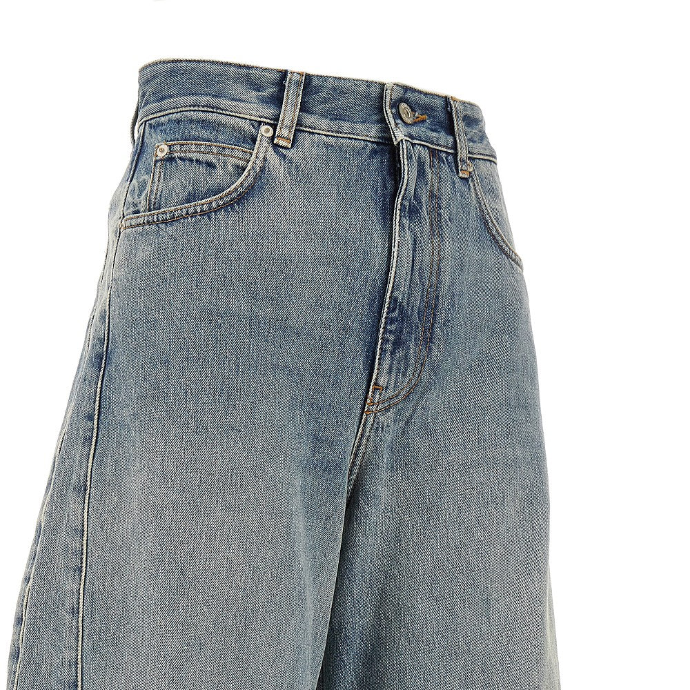 Jeans Barrel in denim lavato