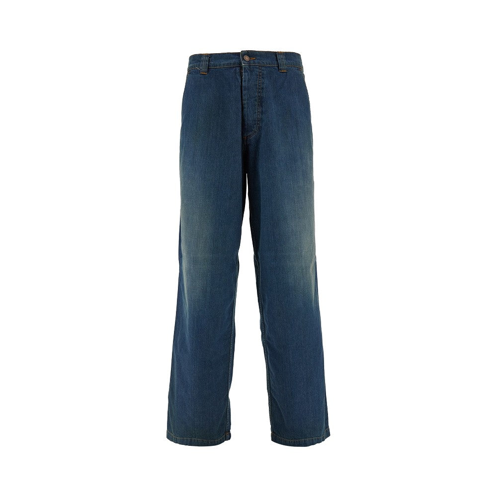 Jeans Loose Fit in denim effetto sporco