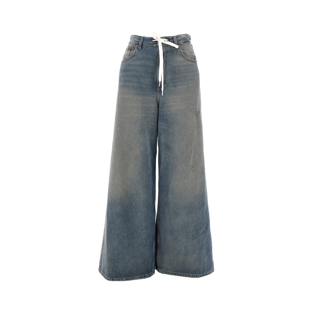 Jeans oversize con coulisse