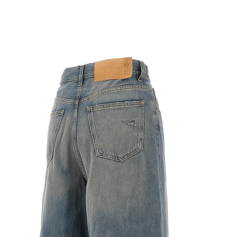 Jeans oversize con coulisse