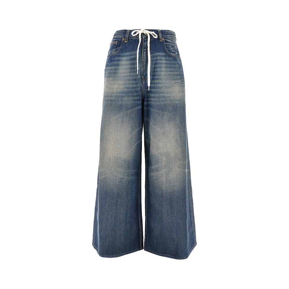 Jeans oversize con coulisse