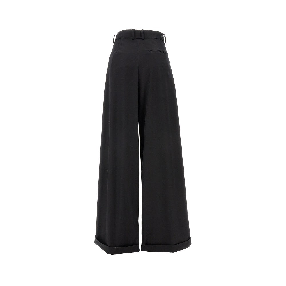 Pantalone a gamba ampia con pinces