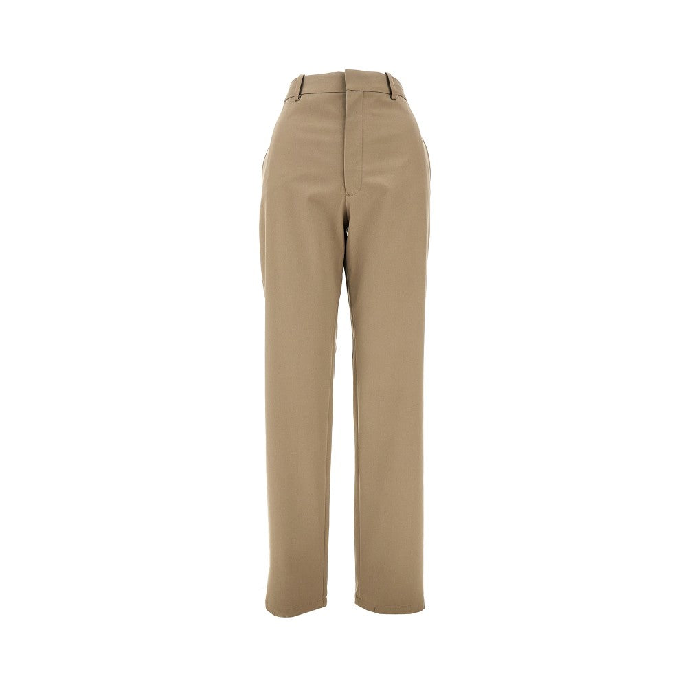Pantalone in twill di cotone e seta