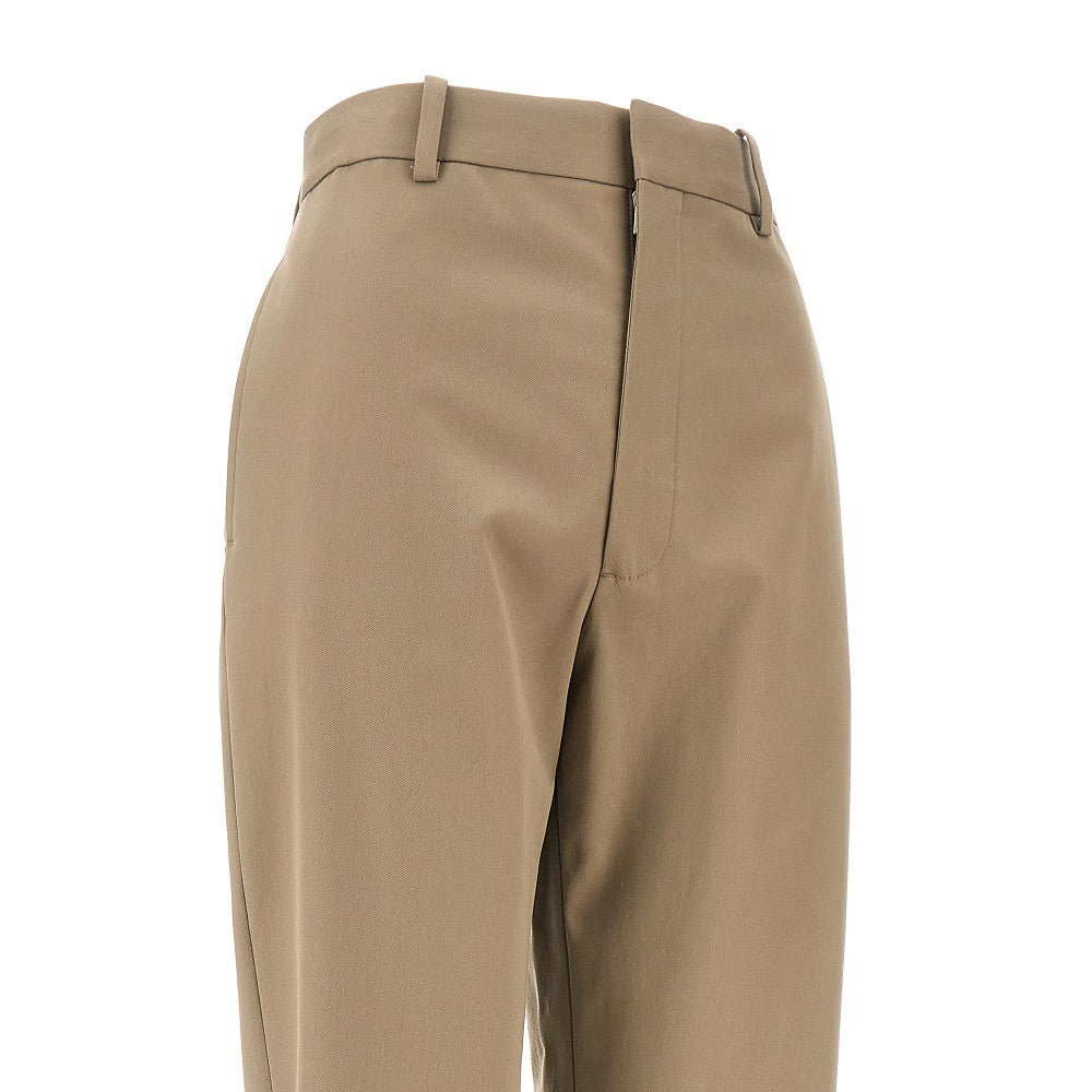 Pantalone in twill di cotone e seta
