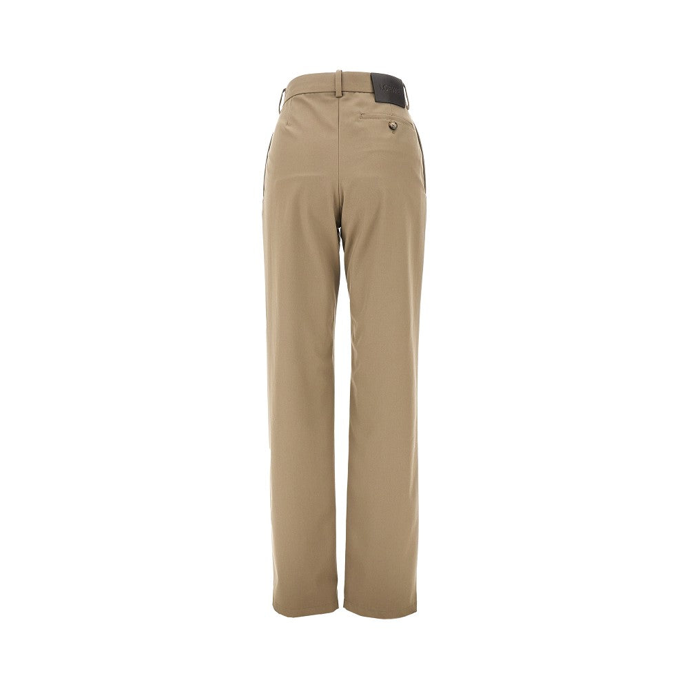 Cotton and silk twill pants