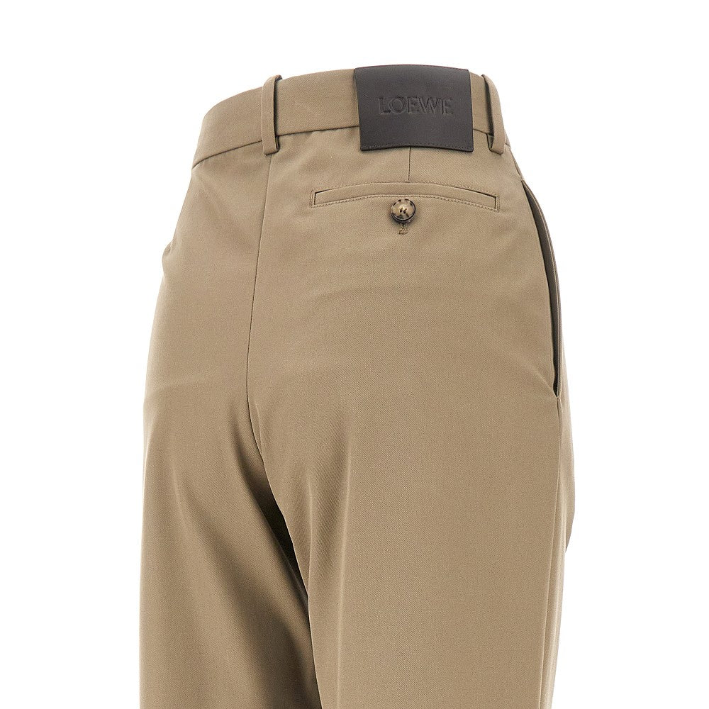 Pantalone in twill di cotone e seta