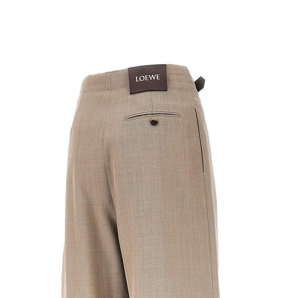 Pantalone in lana con arricciatura