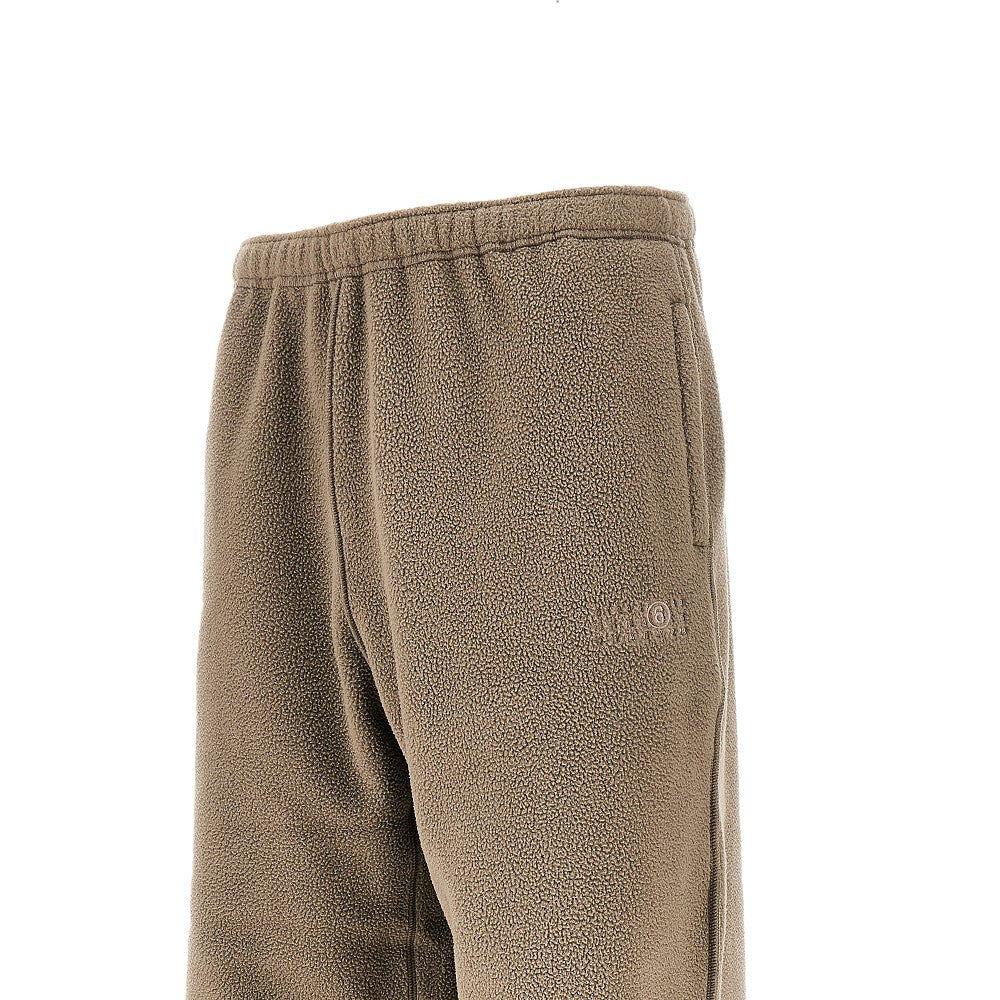Fleece pants with inside-out seams