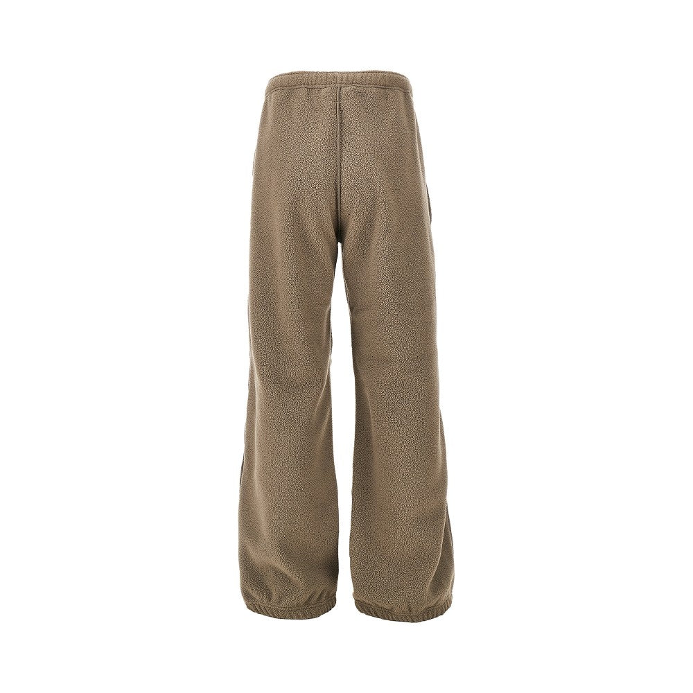 Fleece pants with inside-out seams