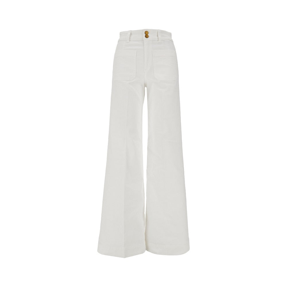 Stretch bull denim 'Jane' pants