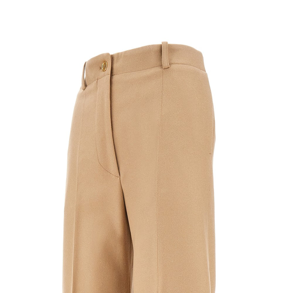 Wool and cashmere straight leg pants