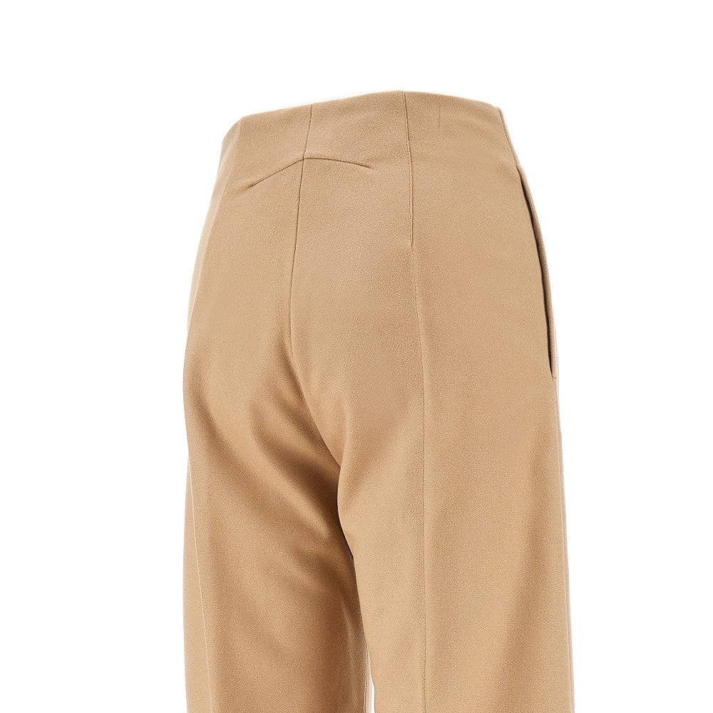 Wool and cashmere straight leg pants
