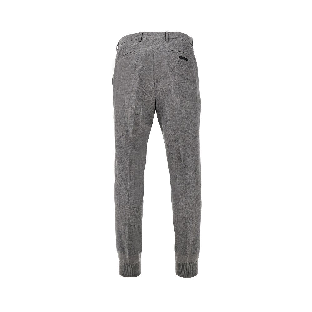 Pantalone jogger ibrido in lana