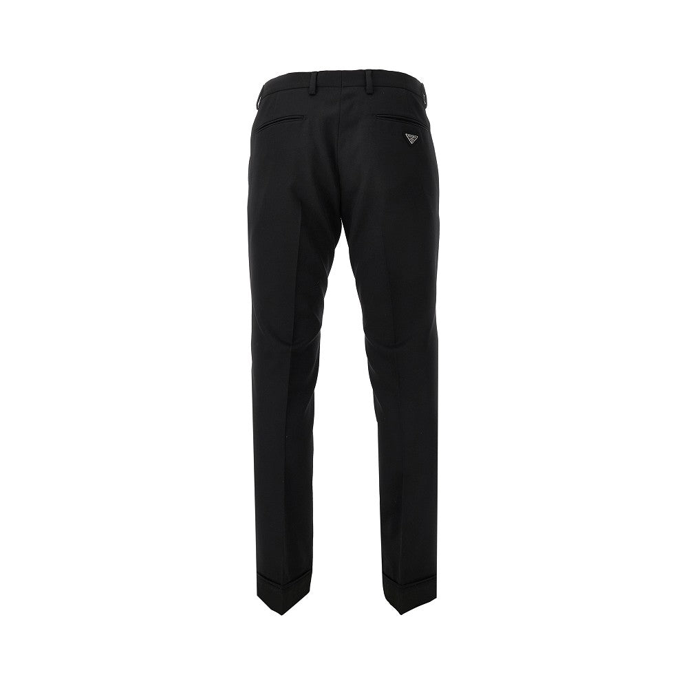 Pantalone in gabardine con inserto in nylon