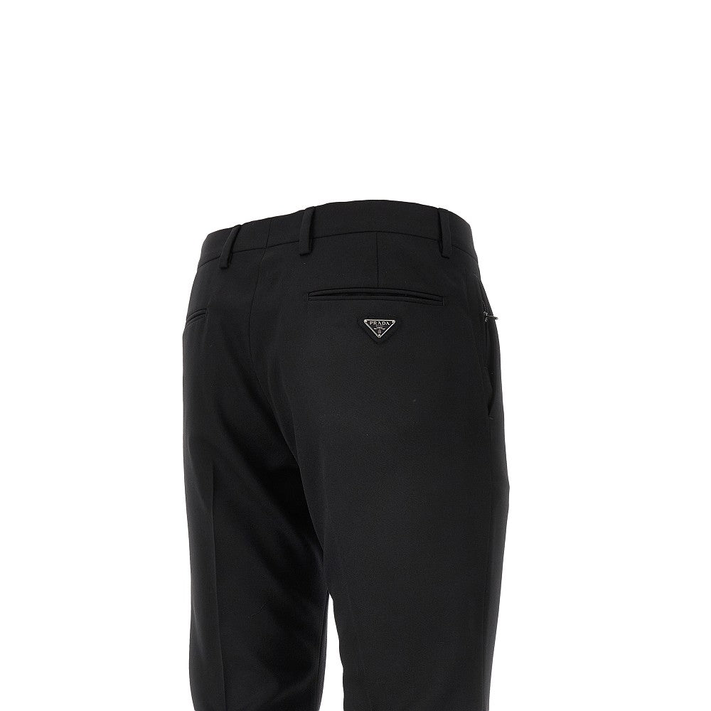 Pantalone in gabardine con inserto in nylon