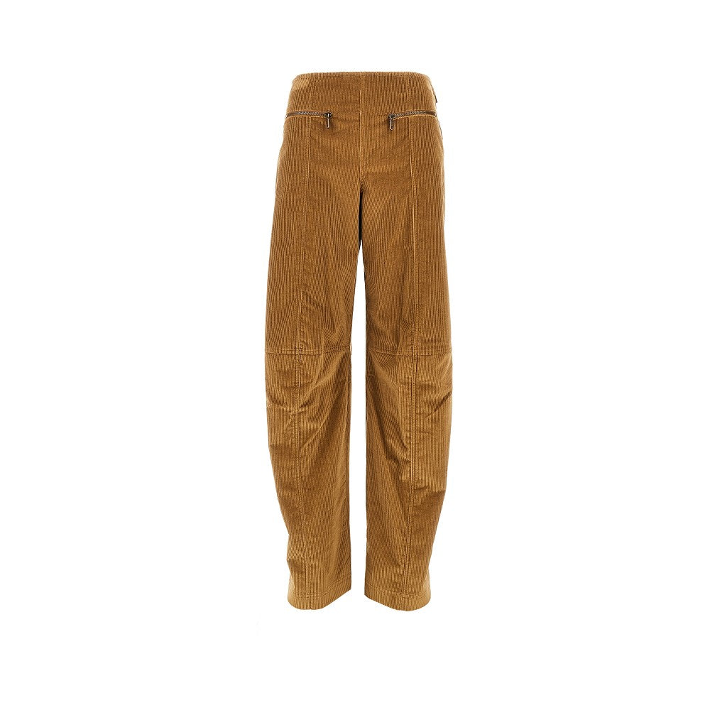 Corduroy straight leg pants