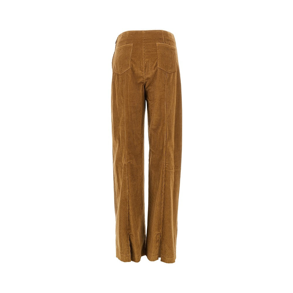 Corduroy straight leg pants