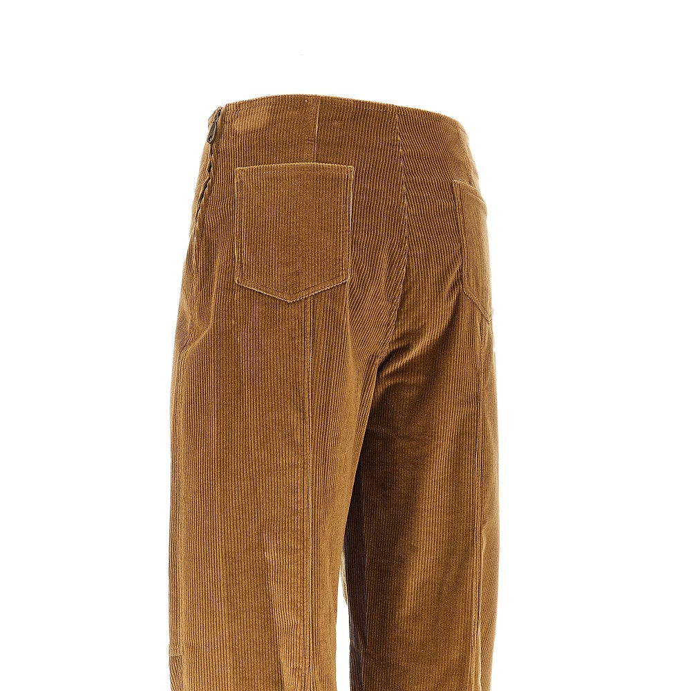 Corduroy straight leg pants