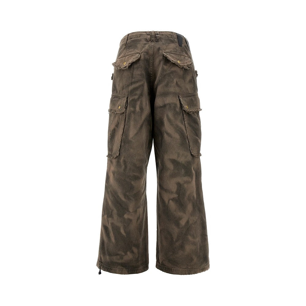 Pantalone cargo 'Vivi' in denim hand-sprayed