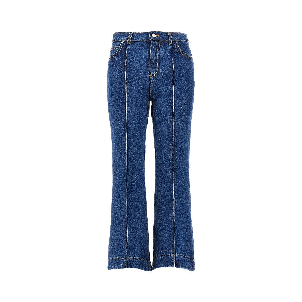 Flared cropped jeans