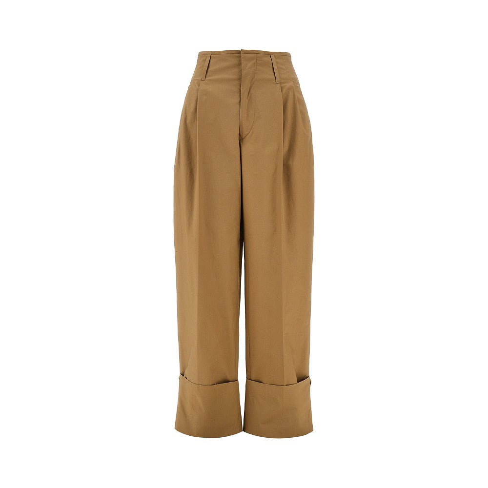 Pantalone in popeline con risvolto 'Diana'