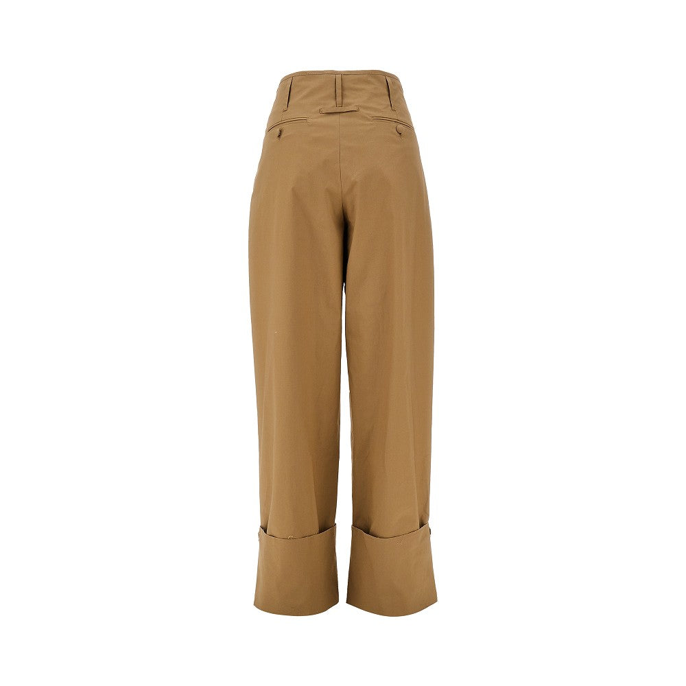 Pantalone in popeline con risvolto 'Diana'