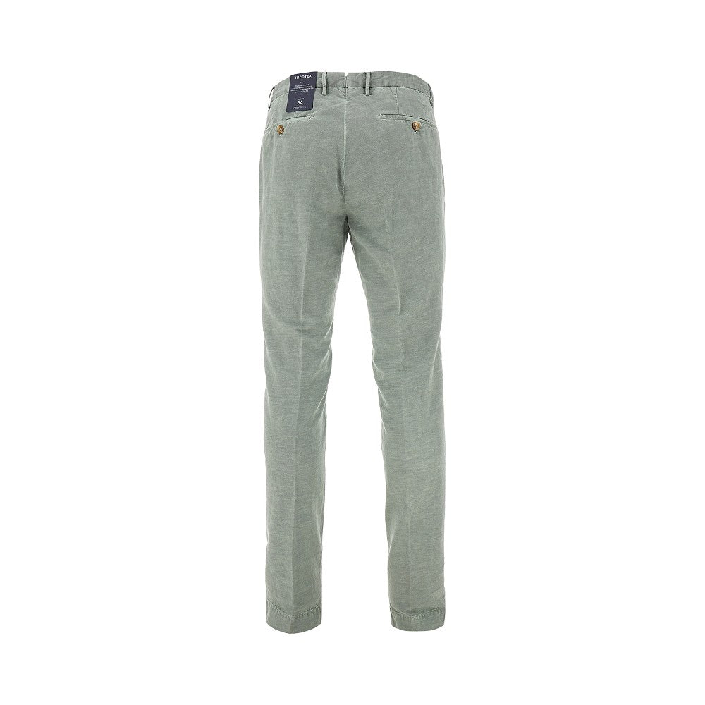 Pantalone Tapered Fit in cotone e lino