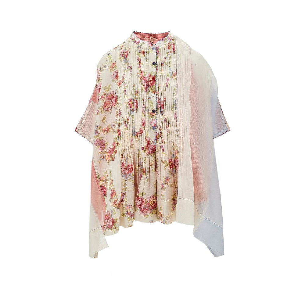 Blusa in voile patchwork